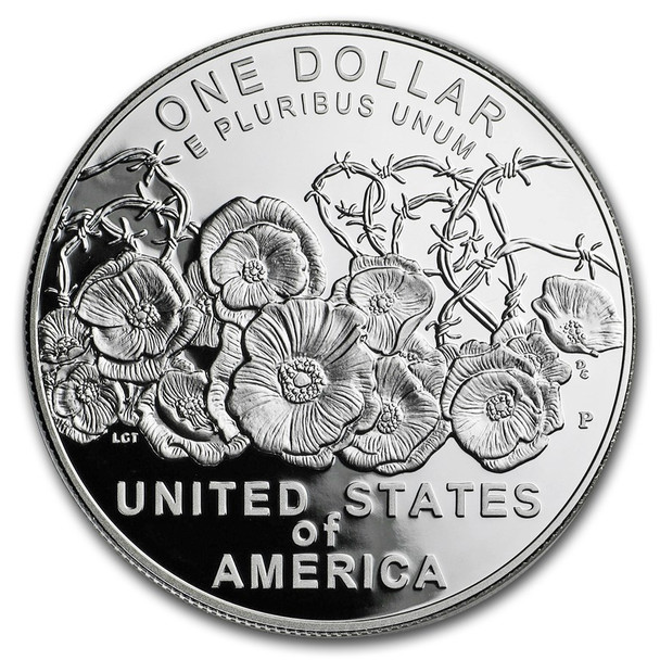 2018-P $1 World War I Centennial Silver Commem - BU