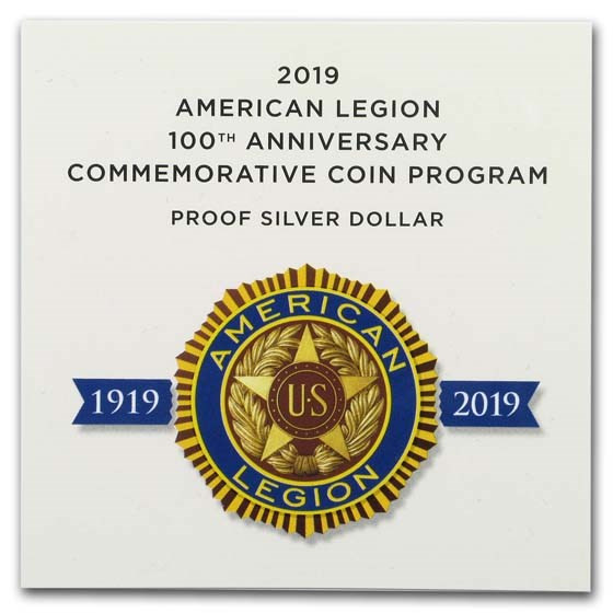 2019-P $1 American Legion Silver Commem - Proof