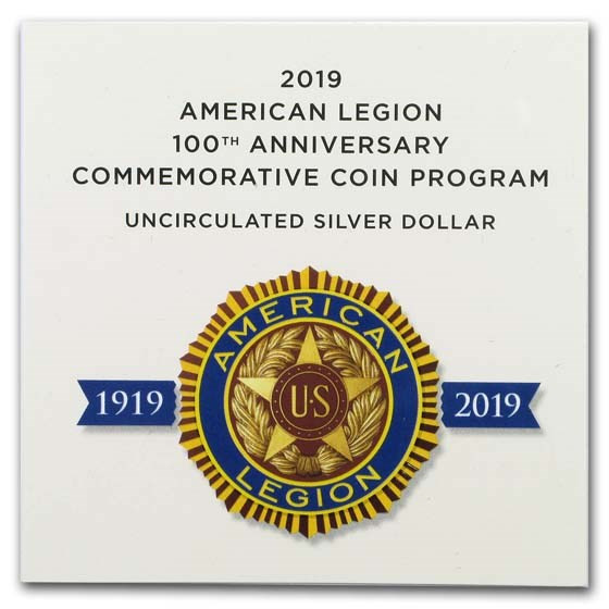 2019-P $1 American Legion Silver Commem - BU