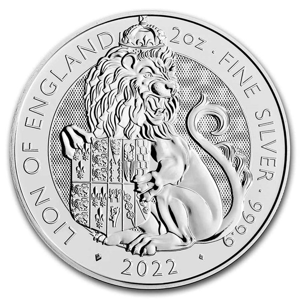 2022 2 oz Silver Great Britain Tudor Beasts - Lion of England 2022 2 oz Silver Great Britain Tudor Beasts - Lion of England