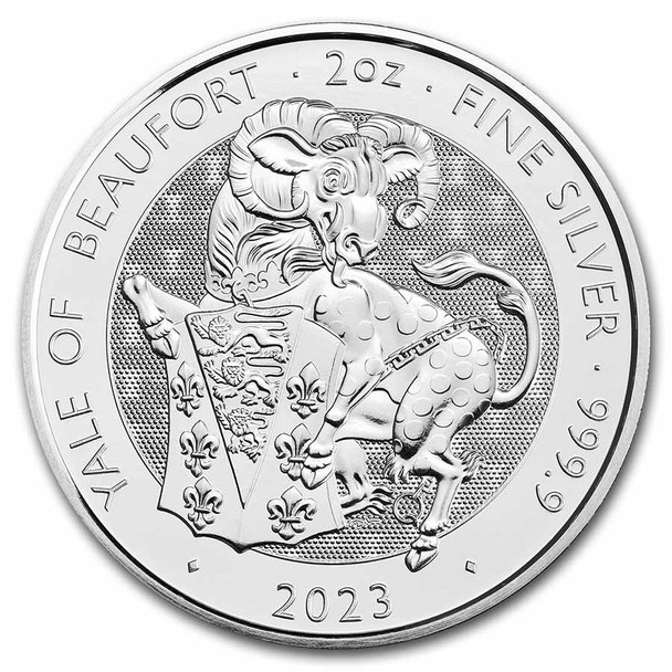 2023 2 oz Silver Great Britain Tudor Beasts - Yale of Beaufort 2023 2 oz Silver Great Britain Tudor Beasts - Yale of Beaufort
