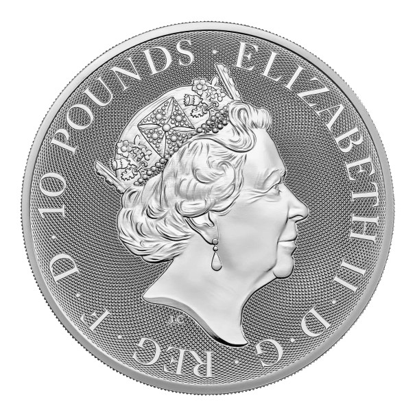 2023 10 oz Silver Great Britain Tudor Beasts - Yale of Beaufort 2023 10 oz Silver Great Britain Tudor Beasts - Yale of Beaufort