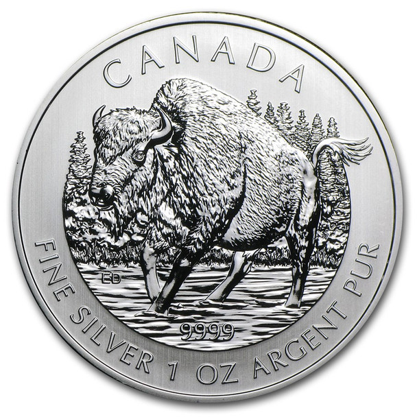 2013 1 oz Canadian Wood Bison Silver Coin 2013 1 oz Canadian Wood Bison Silver Coin