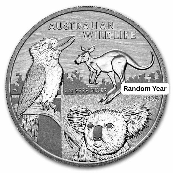 2 oz Australia Wildlife Coin Silver Coin (Year Varies) 2 oz Australia Wildlife Coin Silver Coin (Year Varies)