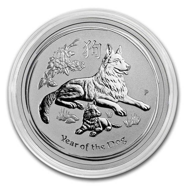 2018 1/2 oz Australia Silver Lunar Dog BU - Series II 2018 1/2 oz Australia Silver Lunar Dog BU - Series II