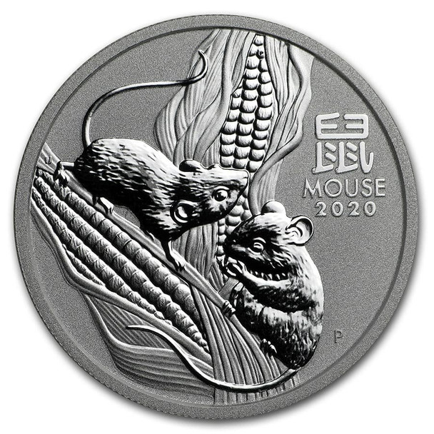 2020 1/2 oz Australia Silver Lunar Mouse BU - Series III 2020 1/2 oz Australia Silver Lunar Mouse BU - Series III