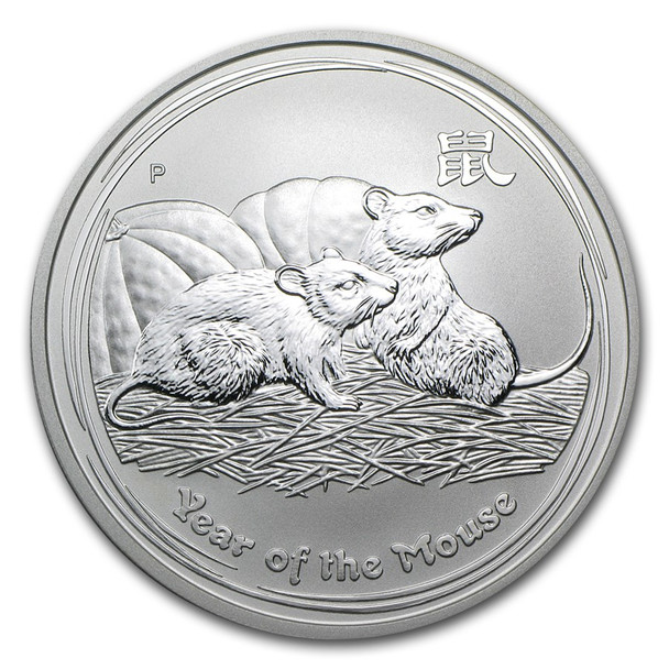 2008 1 oz Australia Silver Lunar Mouse BU - Series II 2008 1 oz Australia Silver Lunar Mouse BU - Series II