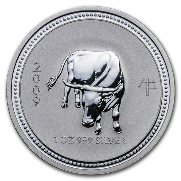 2009 1 oz Australia Silver Lunar Ox BU - Series I 2009 1 oz Australia Silver Lunar Ox BU - Series I