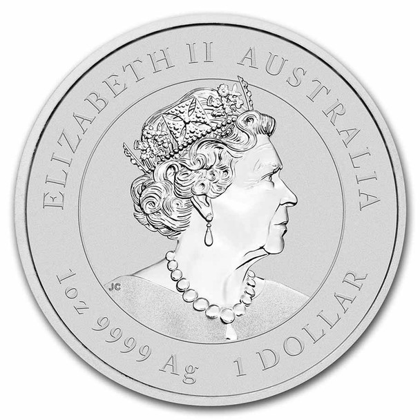2022 1 oz Australia Silver Lunar Tiger BU - Series III