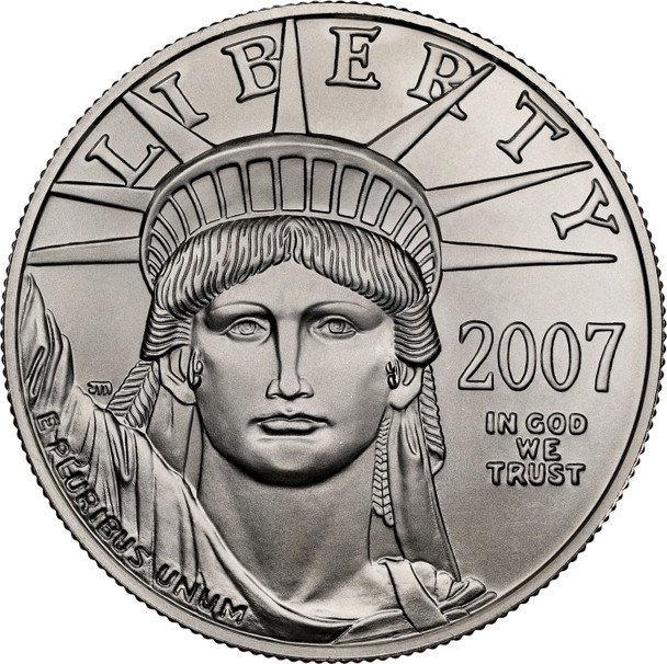 2007-W 1 oz Burnished Platinum Eagle $100 (Cap Only)