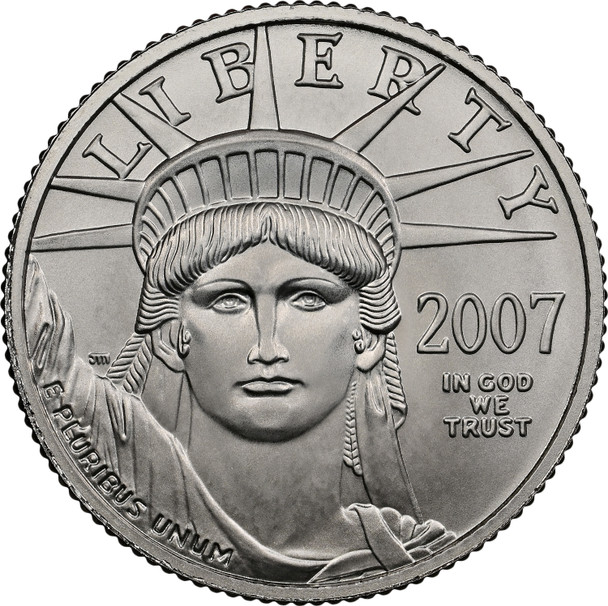 2007-W 1/4 oz Burnished Platinum Eagle $25 (Cap Only)