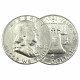 $1 FV 90% Silver Franklin Half Dollars AU