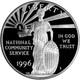 1996-S $1 Community Service Silver Commem - BU