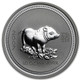 2007 1/2 oz Australia Silver Lunar Pig BU - Series I 2007 1/2 oz Australia Silver Lunar Pig BU - Series I