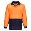 Hi-Vis Cotton Comfort Contrast Class D Polo Shirt L/S