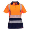 Hi-Vis Womens Cotton Comfort Contrast Polo Shirt S/S