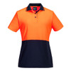 Hi-Vis Women's Cotton Comfort Contrast Class D Polo Shirt S/S