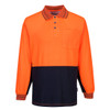 Hi-Vis Cotton Comfort Contrast Class D Polo Shirt L/S