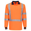 Hi-Vis X Back Polo Shirt L/S