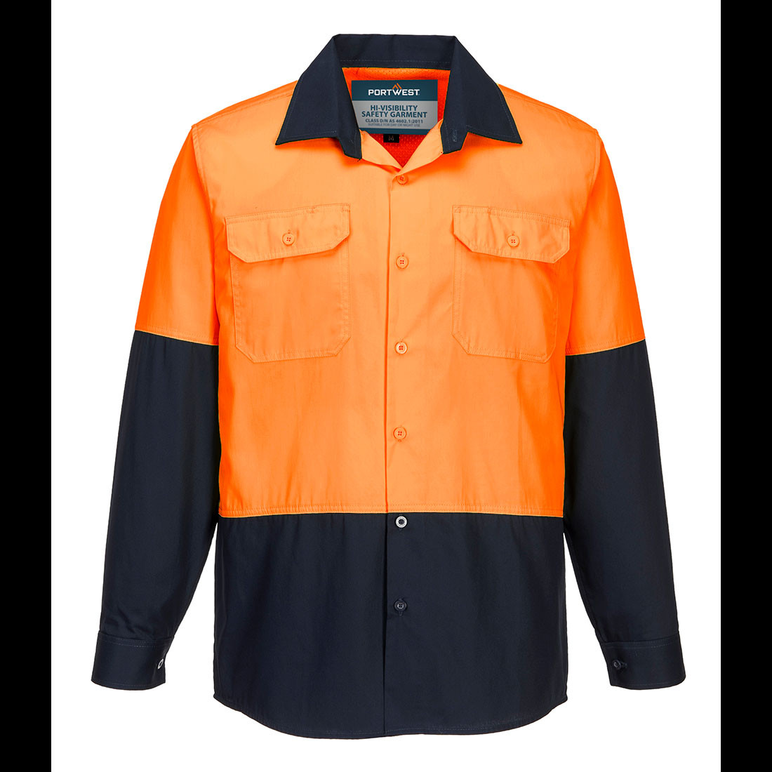 Canberra Hi-Vis Lightweight Contrast Class D Shirt L/S