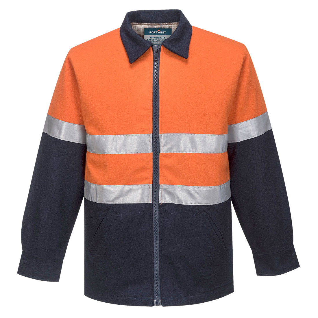 Bluey Hi-Vis Wool Blend Contrast Work Jacket