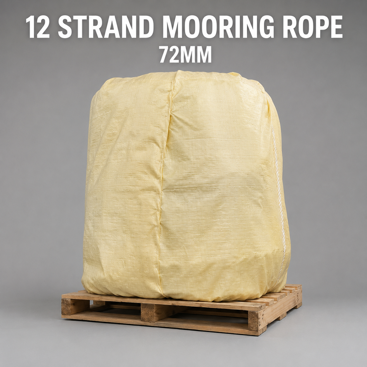 72mm, 12 strand Mooring Rope 220Meter with both side eye
