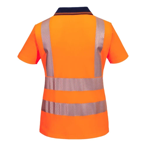 Hi-Vis Womens Cotton Comfort Contrast Polo Shirt S/S
