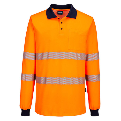 Hi-Vis Cotton Comfort Polo Shirt L/S
