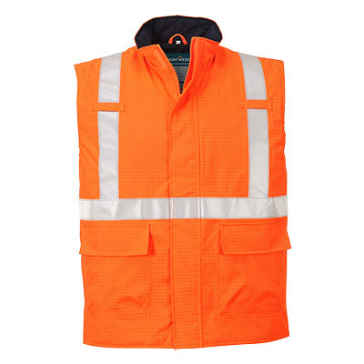 Bizflame Rain Hi-Vis Anti-Static FR Bodywarmer
