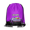 2026 Junior Gold Championships Purple Drawstring Backpack with Name