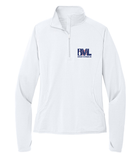 BVL - Bowlers to Veterans Link Full Color Logo 1/2 Zip Pullover Ladies Jacket - 13 colors