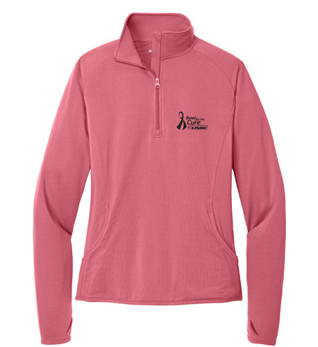 Bowl for the Cure® Black Logo 1/2 Zip Pullover Ladies Jacket - 12 colors
