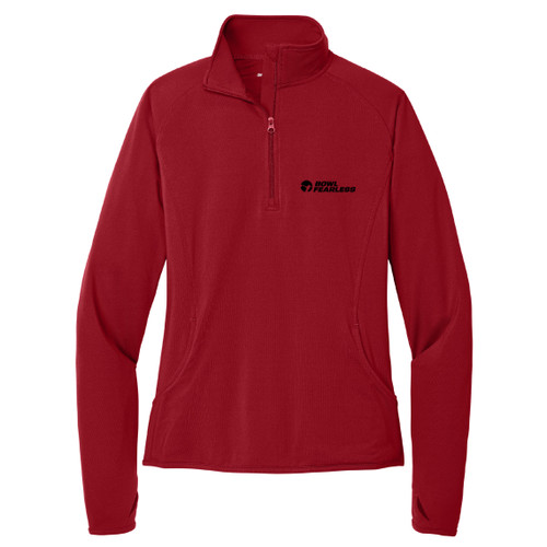 PWBA Bowl Fearless Black Logo 1/2 Zip Pullover Ladies Jacket
