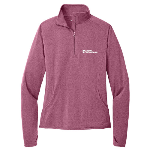 PWBA Bowl Fearless White Logo 1/2 Zip Pullover Ladies Jacket
