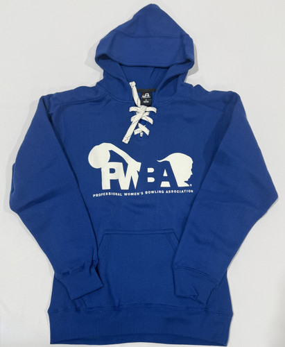 PWBA White Logo Blue Lace Up Hoodie