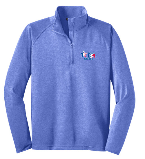 Team USA Trials Full Color Logo 1/2 Zip Pullover Mens Jacket - 12 colors