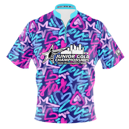 2026 Jr Gold Championship Love & Stars Bowling Jersey