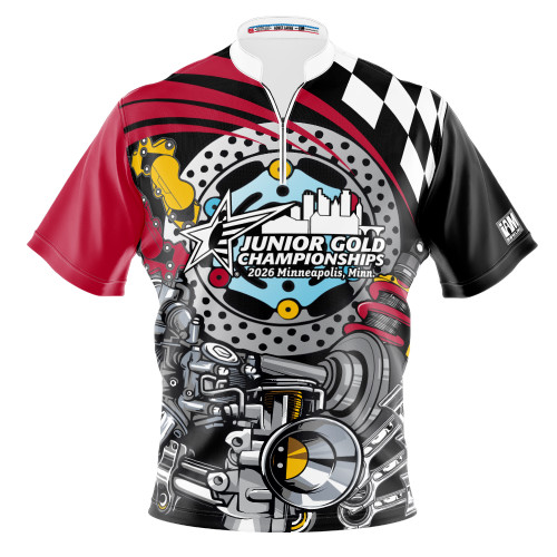 2026 Jr Gold Championship Motor Red Bowling Jersey