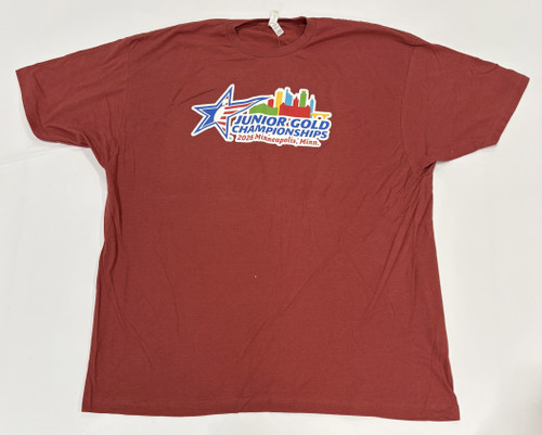JUNIOR GOLD 2026 U12 PARTICIPATION TERRACOTTA T-SHIRT