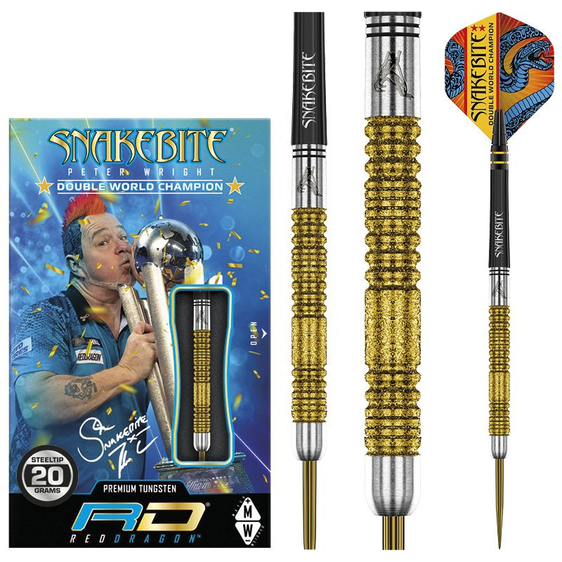 Red Dragon Peter Wright Snakebite Double World Champion SE Gold