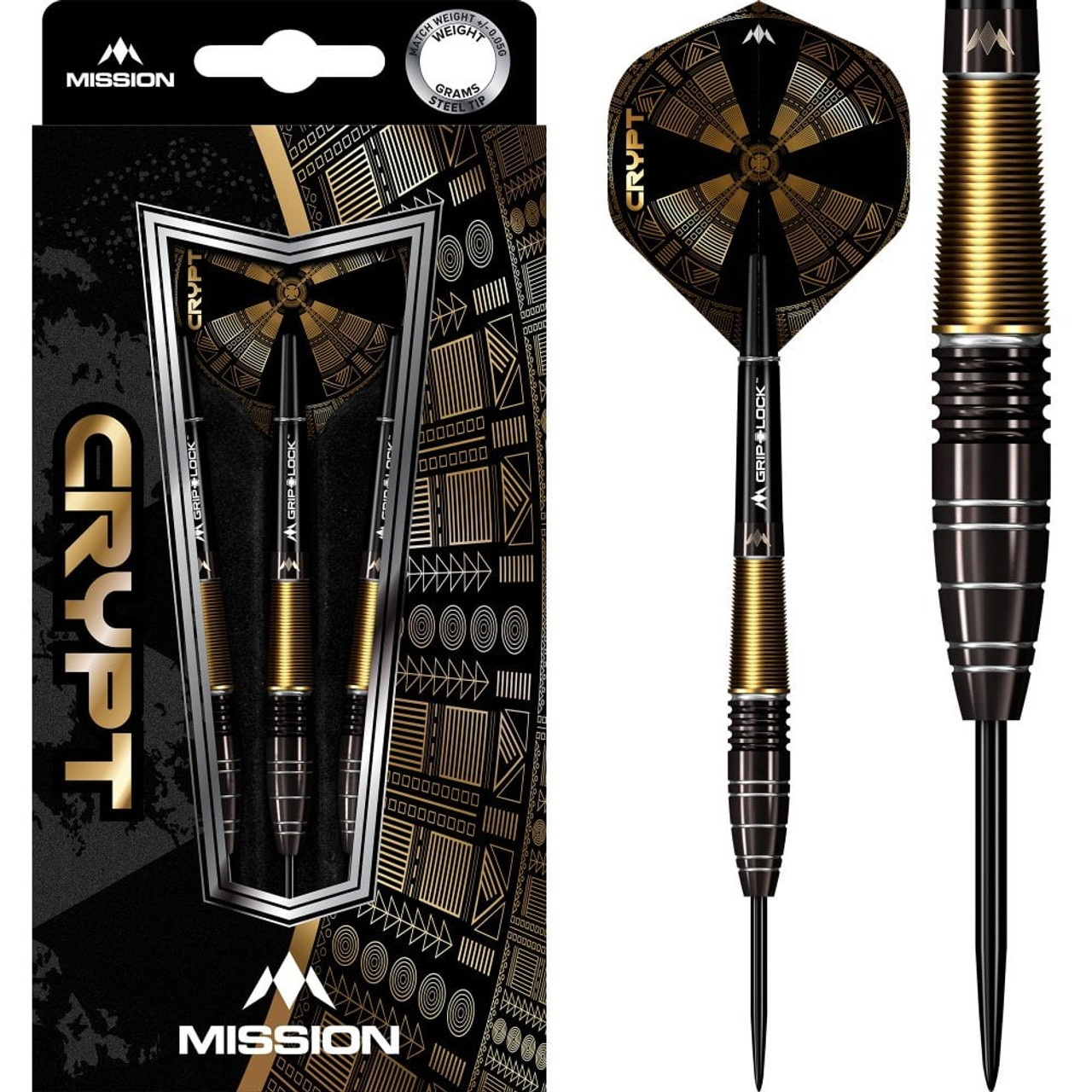 lezer Installatie voordeel Mission Crypt Steel Tip M1 Steel Tip Darts - 24g