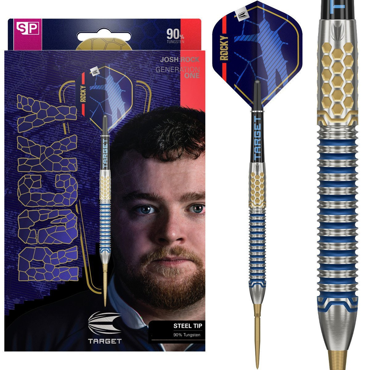 Target Josh Rock G1 Swiss Point Steel Tip Darts - 23g