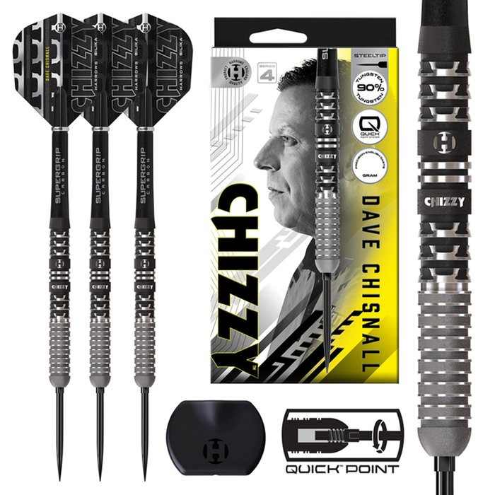 スティールダーツ　デイブ・チズネル　23g　クイックポイント対応 Harrows Dave Chisnall Series 4 Quick Point Steel Tip Darts - 23g