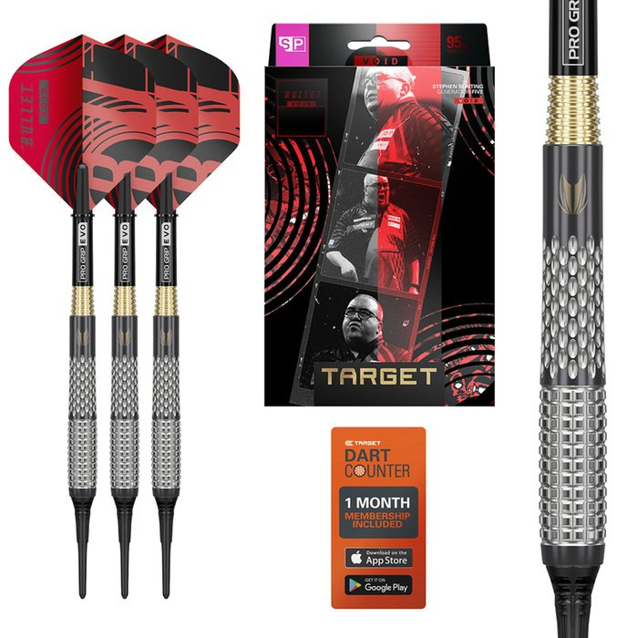 stephen bunting g5 void 18g スティールダーツバレル Target Stephen Bunting G5 Void Soft Tip Darts - 18g