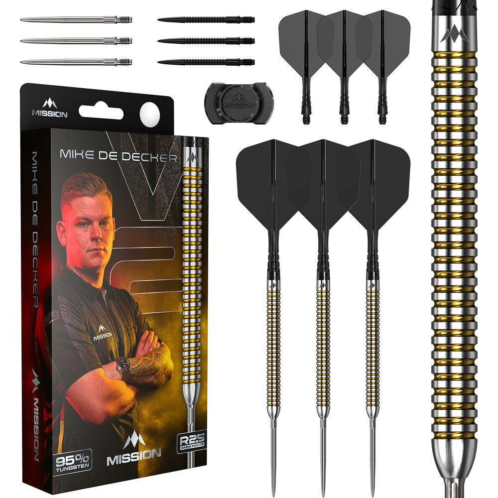 Mission Mike De Decker V2 Steel Tip Darts - 22g