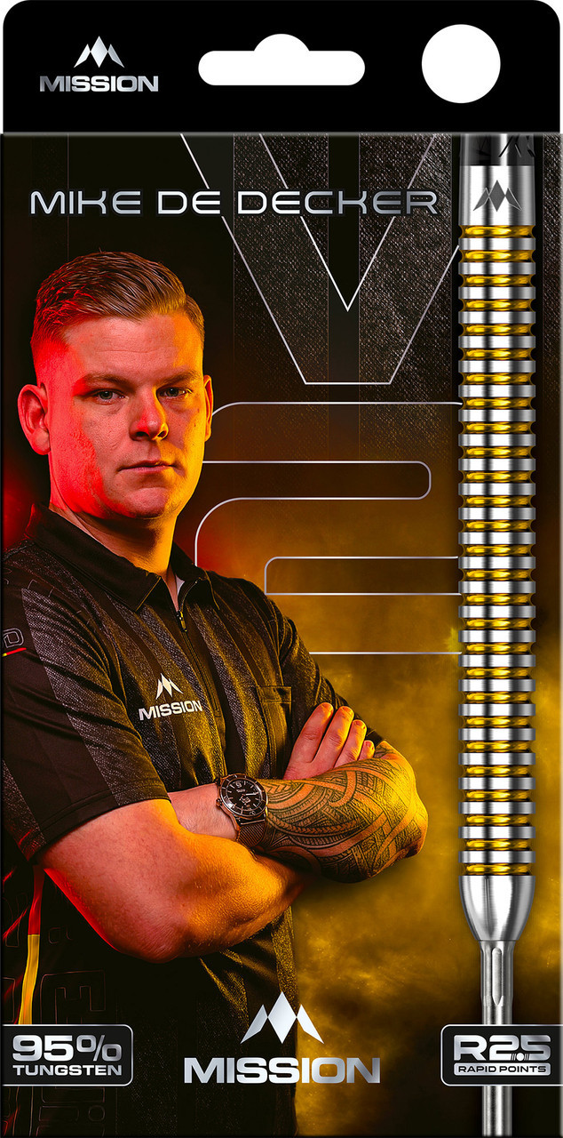 Mission Mike De Decker V2 Steel Tip Darts - 24g