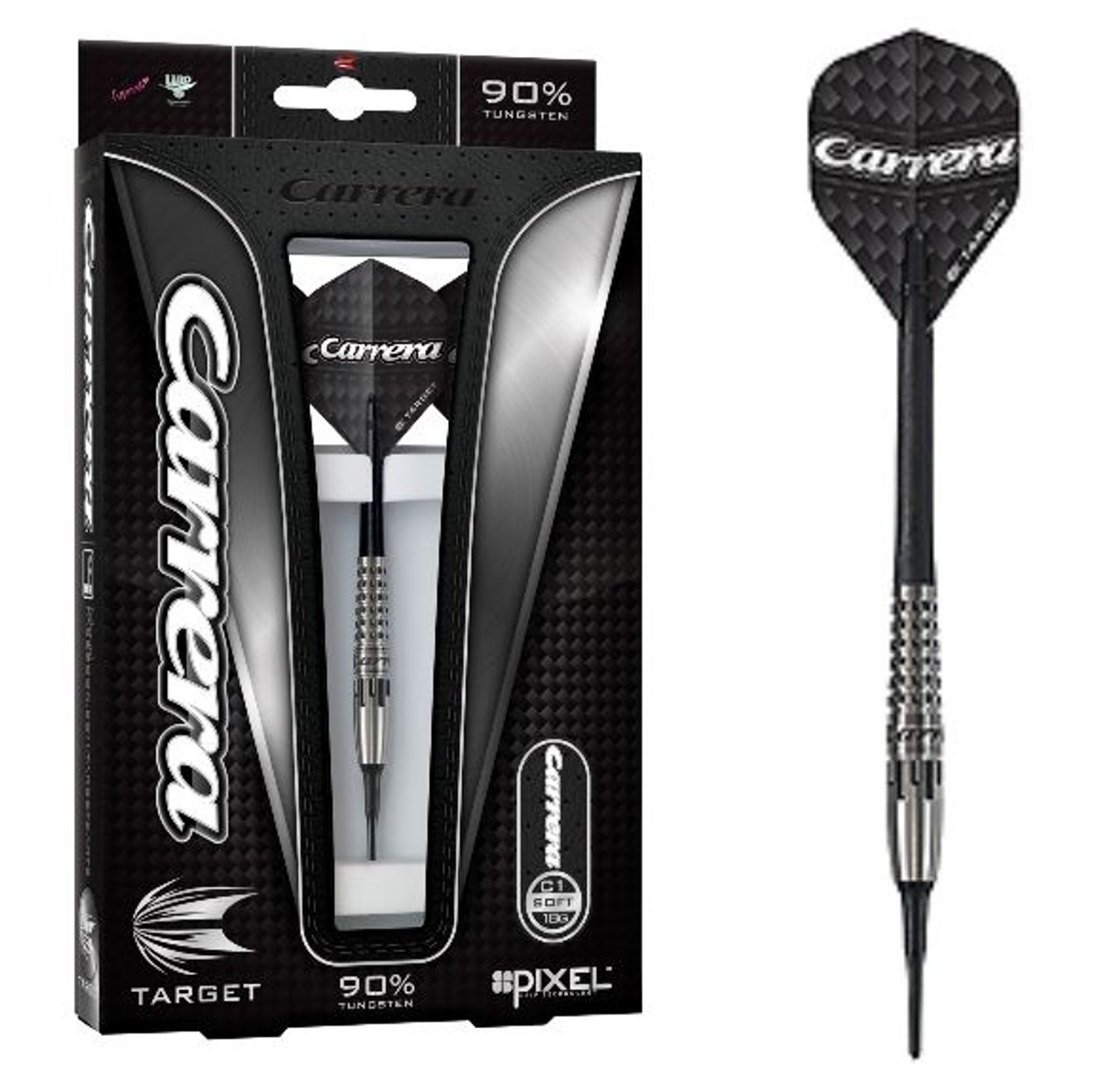 Carrera C2 Soft Tip Darts | Pixel Grip, 18g | Target Darts