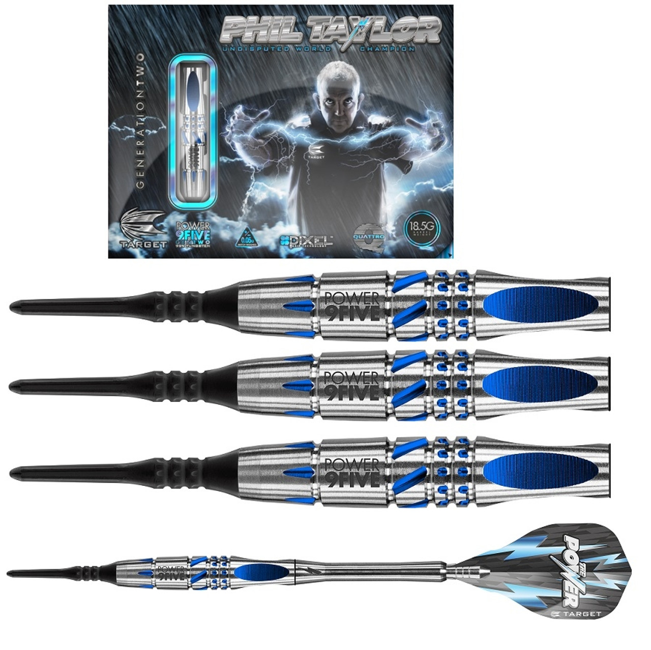 Phil Taylor 9Five Soft Tip Darts | Japan Version | Gen2, 18g