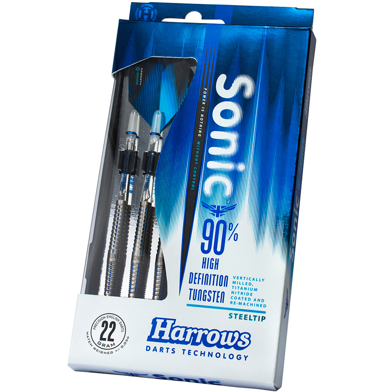 Harrows Sonic 25g 2ba Steel Darts, 90% Tungsten