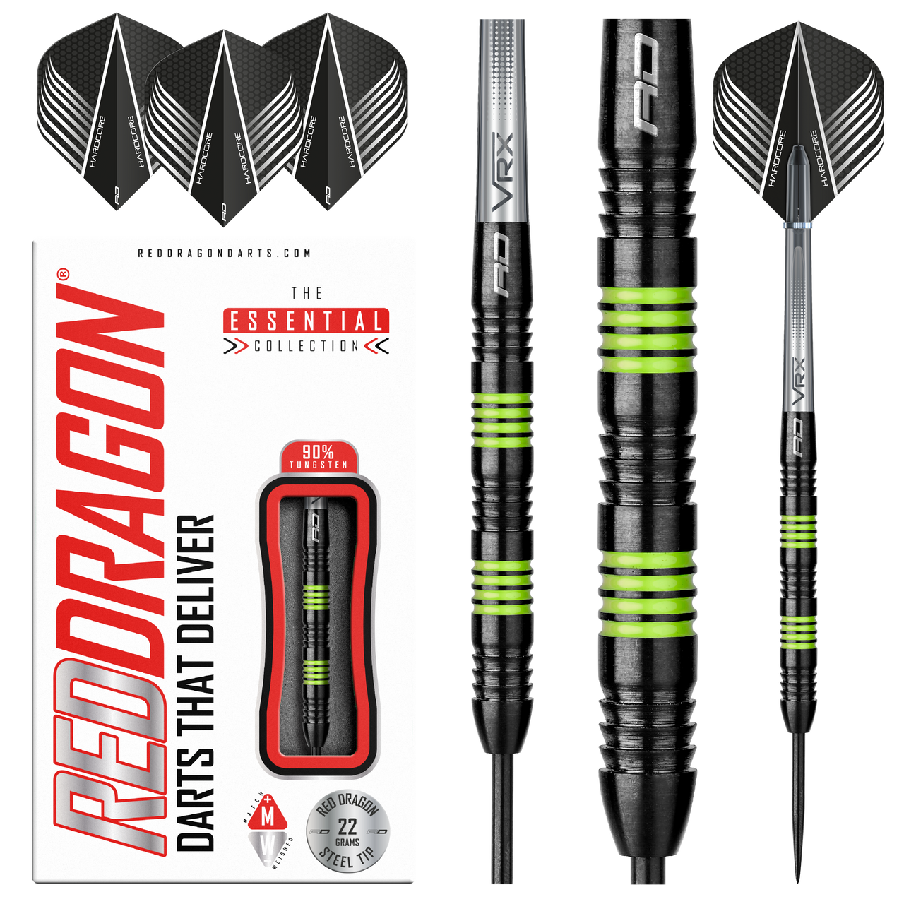 RED DRAGON - Dragonfly 3: Steeltip Tungsten Fléchettes Professional - 22  grammes